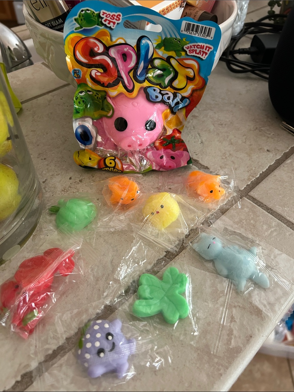 Splash Squishy Sea Friends Pack - Pink, Orange, Yellow, Green, Purple, Blue